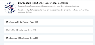 High School Conference Scheduler is Open