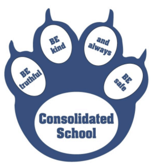 Pawprint Mascot Consolidated School
