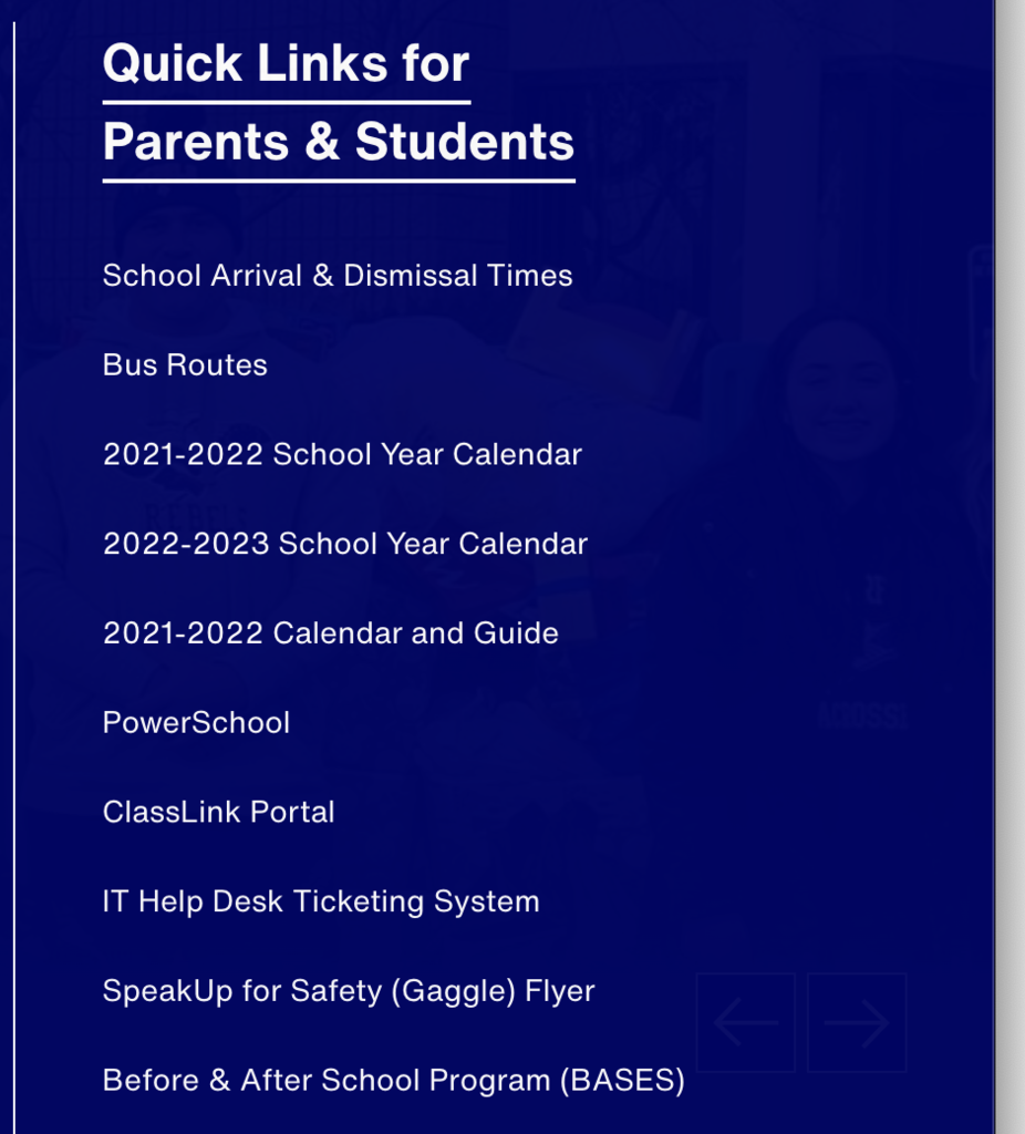 2022-2023 School Year Calendar Link on Website